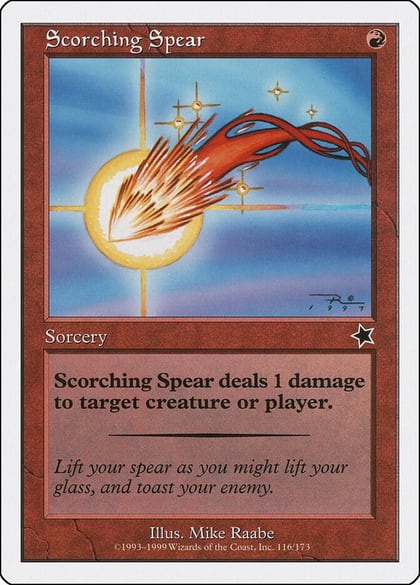 Scorching Spear, Starter 1999 116