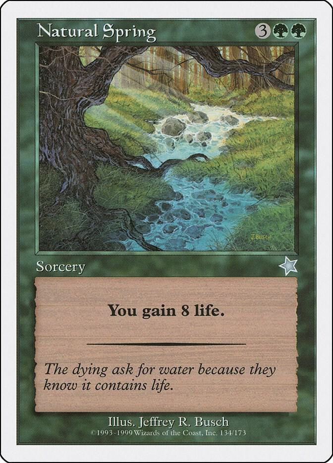 Natural Spring, Starter 1999 134