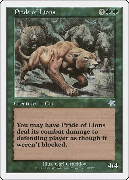 Pride of Lions, Starter 1999 139