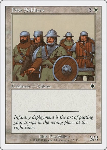 Foot Soldiers, Starter 1999 17