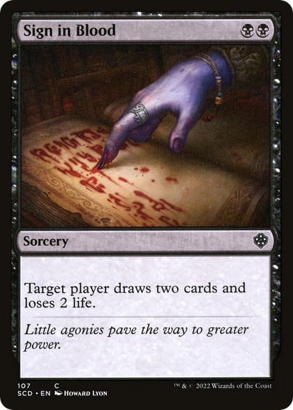 Sign in Blood, Starter Commander Decks 107