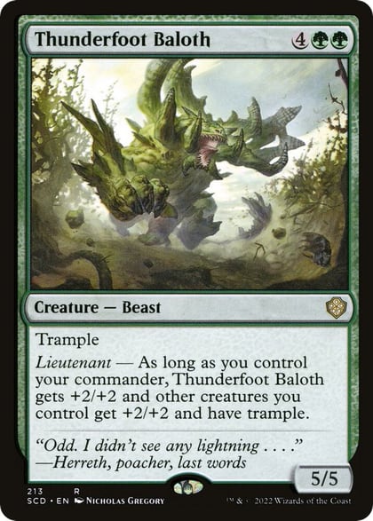 Thunderfoot Baloth, Starter Commander Decks 213