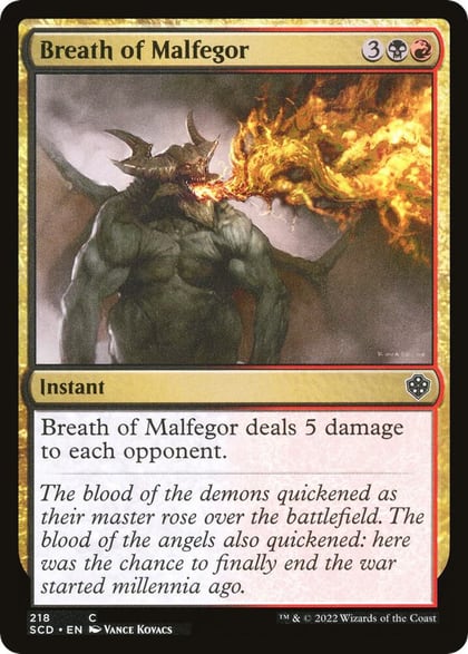 Breath of Malfegor, Starter Commander Decks 218
