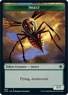 Insect // Human Warrior Double-Sided Token, Starter Commander Decks 22 // 6
