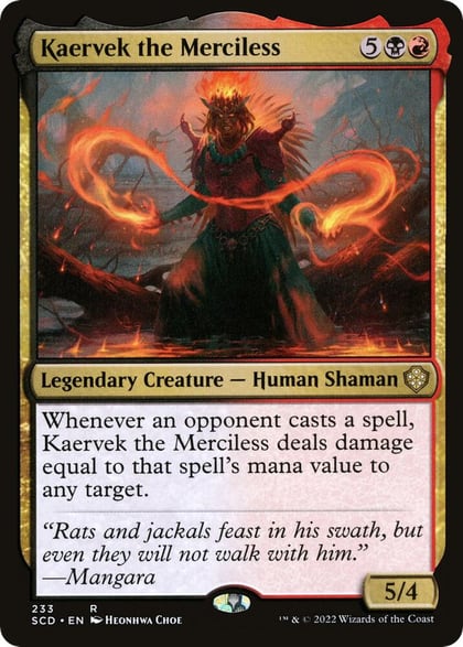 Kaervek the Merciless, Starter Commander Decks 233
