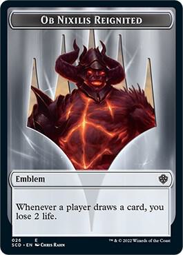 Emblem - Ob Nixilis Reignited Double-Sided Token, Starter Commander Decks 26