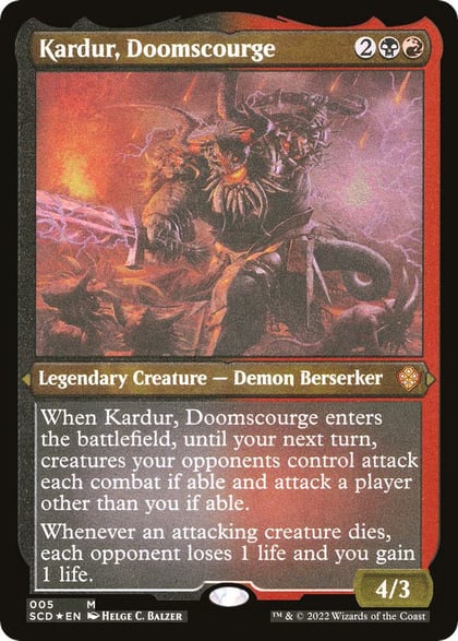 Kardur, Doomscourge (Foil Etched), Starter Commander Decks 5