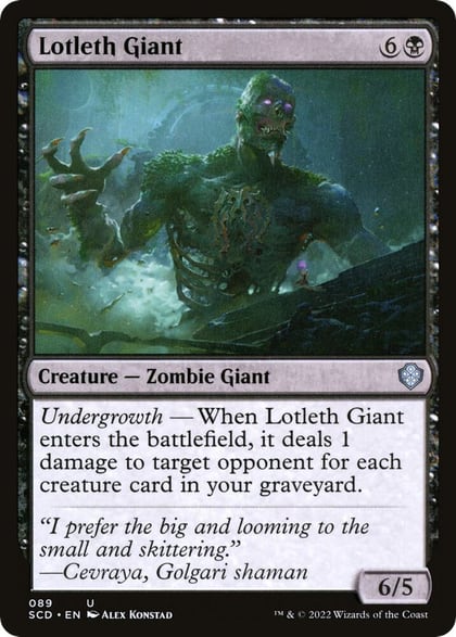 Lotleth Giant, Starter Commander Decks 89