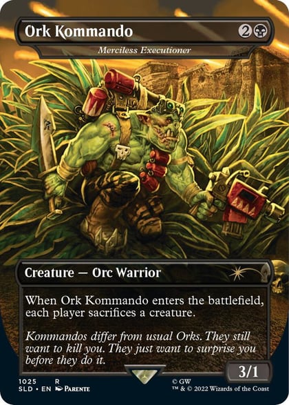 Ork Kommando - Merciless Executioner (Borderless), Secret Lair Drop Series 1025