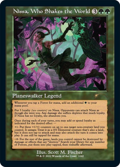 Nissa, Who Shakes the World (Retro Frame), Secret Lair Drop Series 1042