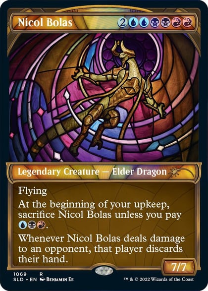 Nicol Bolas (Stained Glass) (Textured Foil), Secret Lair Drop Series 1069