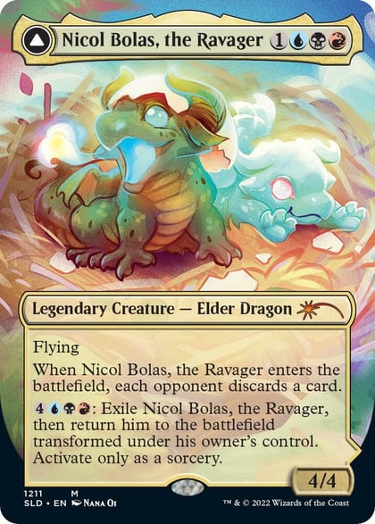 Nicol Bolas, the Ravager (Display Commander) - Thick Stock, Secret Lair Drop Series 1211
