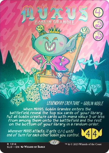 Muxus, Goblin Grandee (Rainbow Foil), Secret Lair Drop Series 1314