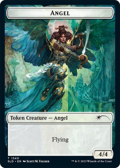Angel (SLD) // Soldier (CMR) Double-sided Token, Secret Lair Drop Series 1340 // 2