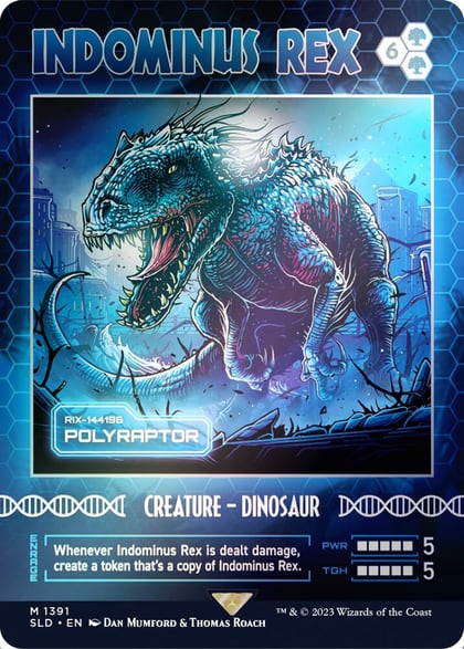 Indominus Rex - Polyraptor (Rainbow Foil), Secret Lair Drop Series 1391