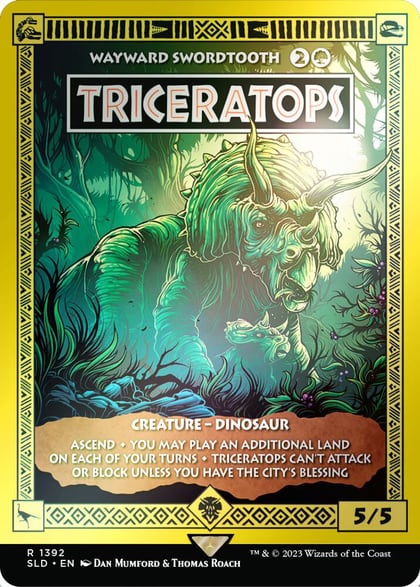 Triceratops - Wayward Swordtooth (Rainbow Foil), Secret Lair Drop Series 1392