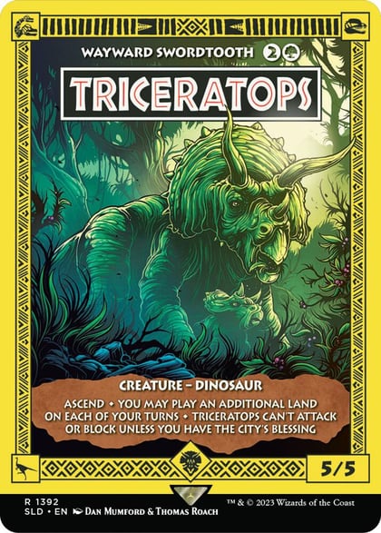 Triceratops - Wayward Swordtooth, Secret Lair Drop Series 1392