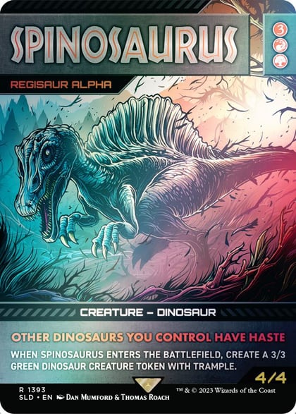Spinosaurus - Regisaur Alpha (Rainbow Foil), Secret Lair Drop Series 1393
