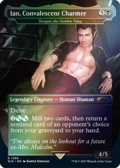 Ian, Convalescent Charmer - Tasigur, the Golden Fang (Rainbow Foil), Secret Lair Drop Series 1396