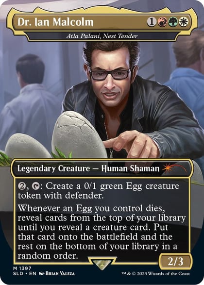 Dr. Ian Malcolm - Atla Palani, Nest Tender, Secret Lair Drop Series 1397
