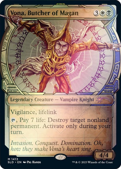 Vona, Butcher of Magan (Rainbow Foil), Secret Lair Drop Series 1413