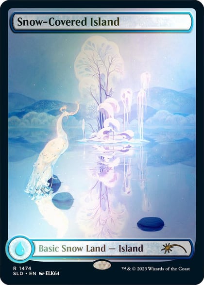 Snow-Covered Island (1474) (Rainbow Foil), Secret Lair Drop Series 1474