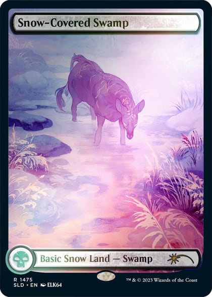 Snow-Covered Swamp (1475) (Rainbow Foil), Secret Lair Drop Series 1475