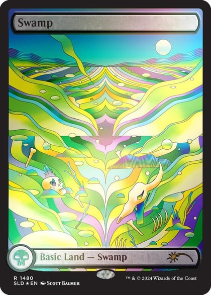 Swamp (1480) (Rainbow Foil), Secret Lair Drop Series 1480