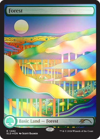 Forest (1482) (Rainbow Foil), Secret Lair Drop Series 1482