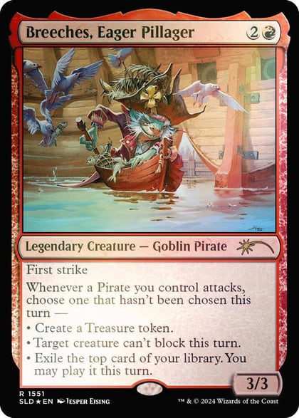 Breeches, Eager Pillager (Rainbow Foil), Secret Lair Drop Series 1551