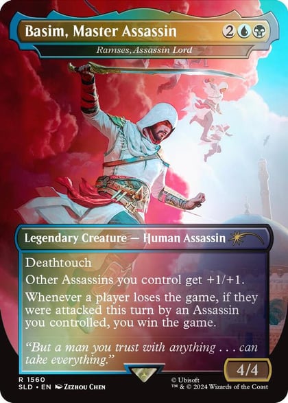 Basim, Master Assassin - Ramses, Assassin Lord (Rainbow Foil), Secret Lair Drop Series 1560