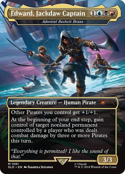 Edward, Jackdaw Captain - Admiral Beckett Brass, Secret Lair Drop Series 1561