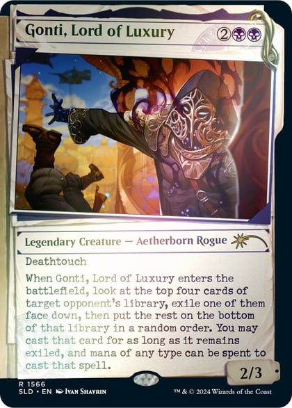 Gonti, Lord of Luxury (Rainbow Foil), Secret Lair Drop Series 1566