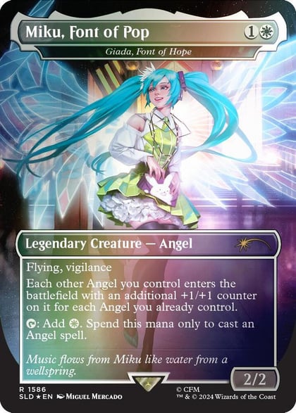 Miku, Font of Pop - Giada, Font of Hope (Rainbow Foil), Secret Lair Drop Series 1586
