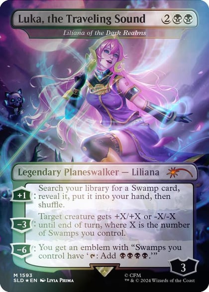 Luka, the Traveling Sound - Liliana of the Dark Realms (Rainbow Foil), Secret Lair Drop Series 1593