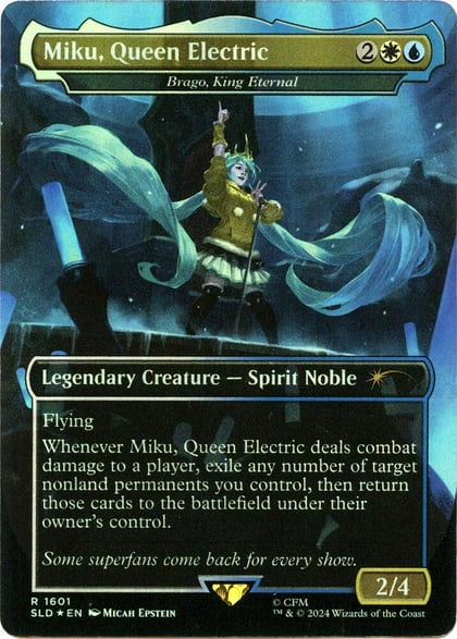 Miku, Queen Electric - Brago, King Eternal (Rainbow Foil), Secret Lair Drop Series 1601