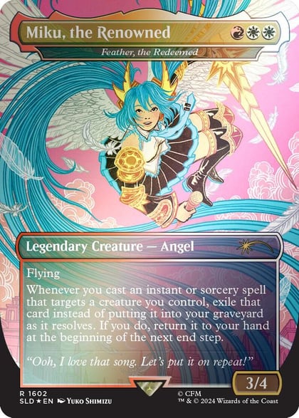 Miku, the Renowned - Feather, the Redeemed (Rainbow Foil), Secret Lair Drop Series 1602