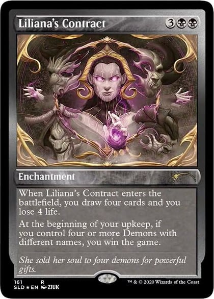 Liliana's Contract (161) (Foil Etched), Secret Lair Drop Series 161