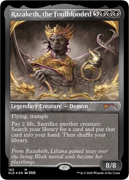 Razaketh, the Foulblooded (Foil Etched), Secret Lair Drop Series 163
