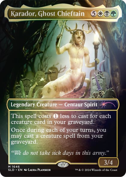 Karador, Ghost Chieftain (Rainbow Foil), Secret Lair Drop Series 1646