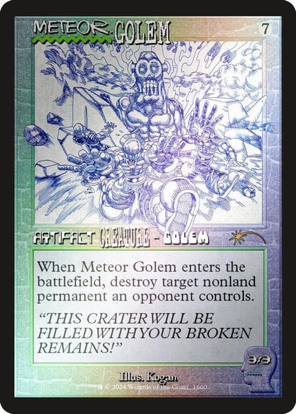 Meteor Golem (1660) (Rainbow Foil), Secret Lair Drop Series 1660