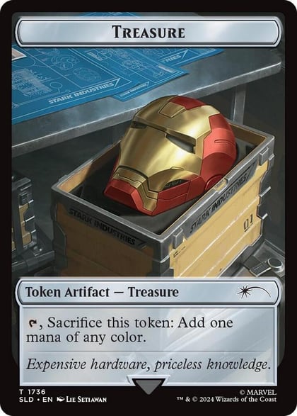 Treasure Token (1736) (Rainbow Foil), Secret Lair Drop Series 1736