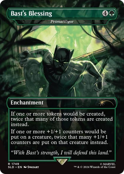 Bast's Blessing - Primal Vigor (Rainbow Foil), Secret Lair Drop Series 1749