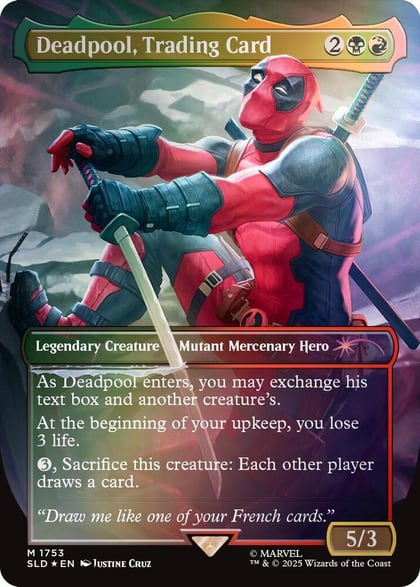 Deadpool, Trading Card (1753) (Rainbow Foil), Secret Lair Drop Series 1753