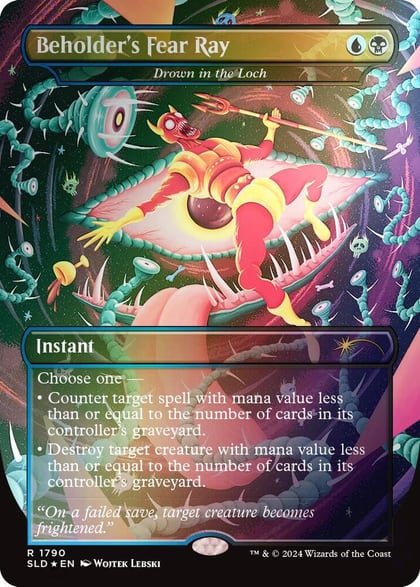 Beholder's Fear Ray - Drown in the Loch (Rainbow Foil), Secret Lair Drop Series 1790