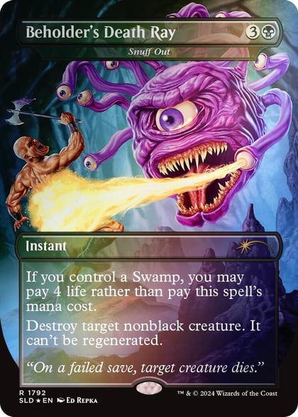 Beholder's Death Ray - Snuff Out (Rainbow Foil), Secret Lair Drop Series 1792