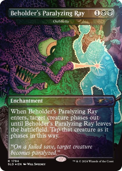 Beholder's Paralyzing Ray - Oubliette (Rainbow Foil), Secret Lair Drop Series 1794