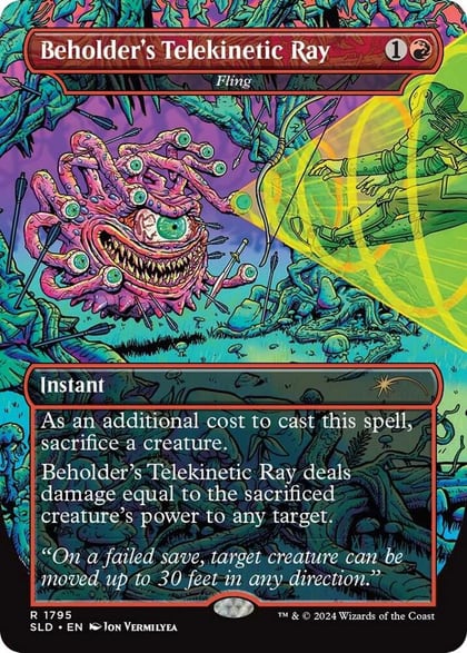 Beholder's Telekinetic Ray - Fling, Secret Lair Drop Series 1795