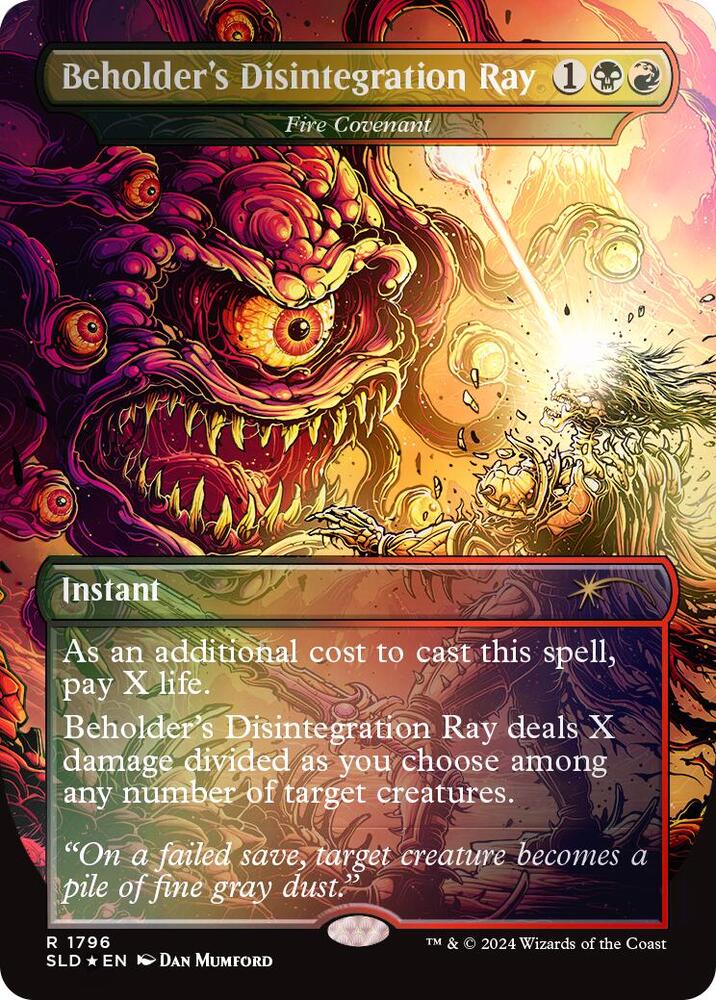 Beholder's Disintegration Ray - Fire Covenant (Rainbow Foil), Secret Lair Drop Series 1796