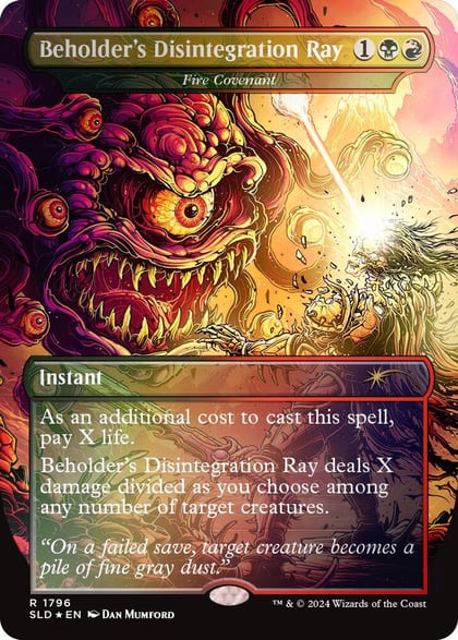 Beholder's Disintegration Ray - Fire Covenant (Rainbow Foil), Secret Lair Drop Series 1796